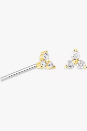 Astrid & Miyu Triple Cubic Zirconia Stud Earrings