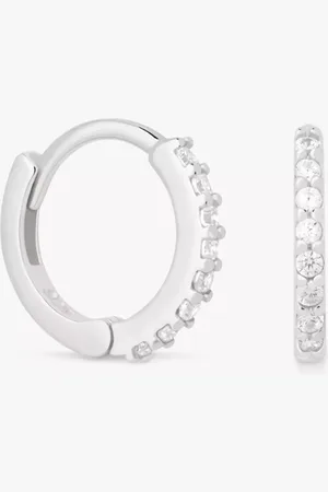 Astrid & Miyu Cubic Zirconia Huggie Hoop Earrings