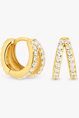Astrid & Miyu Illusion Huggie Hoop Earrings
