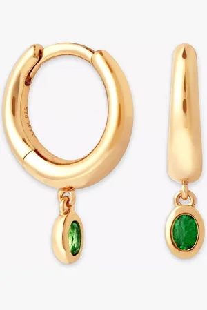 Astrid & Miyu Tranquility Dome Charm Huggie Hoop Earrings