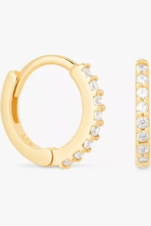 Astrid & Miyu Cubic Zirconia Huggie Hoop Earrings