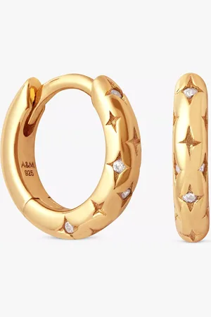 Astrid & Miyu Cosmic Star Bold Huggie Hoop Earrings