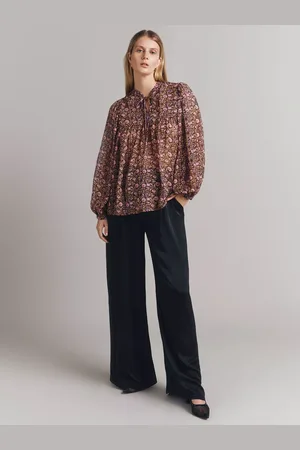 Ghost Jennifer Floral Tie Neck Top