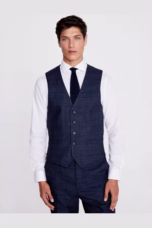 Moss Tailored Fit Check Waistcoat