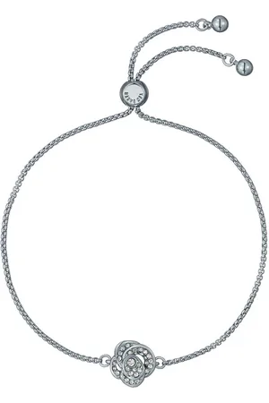 Ted Baker Florina Crystal Flower Adjustable Bracelet, Silver
