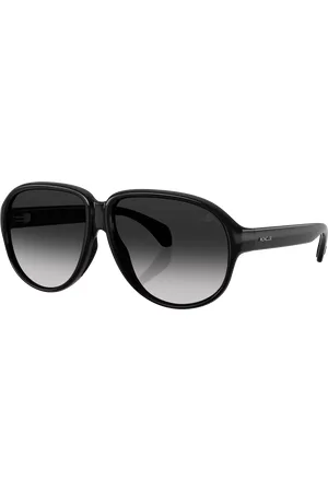 Moncler ME8001 Unisex Aviator Sunglasses, Shiny Black/Grey Gradienty