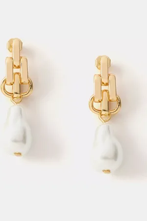 mint&berry Pearl Drop Knot Earrings