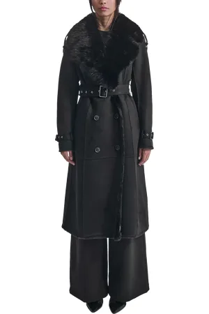James Lakeland Faux Fur Military Coat