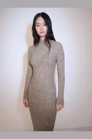 MANGO Garrigo Ribbed Jumper Dress