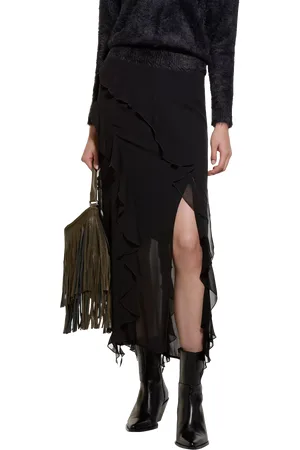 Sisley Chiffon Ruffle Maxi Skirt