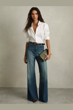 Reiss Sakura Patch Pocket Flare Jeans