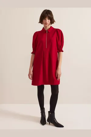 Phase Eight Candice Zip Puff Sleeve Mini Dress