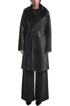 James Lakeland Reversible Faux Leather Fur Coat