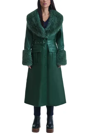 James Lakeland Faux Leather Military Coat