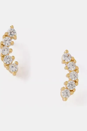mint&berry Cubic Zirconia Climber Earrings