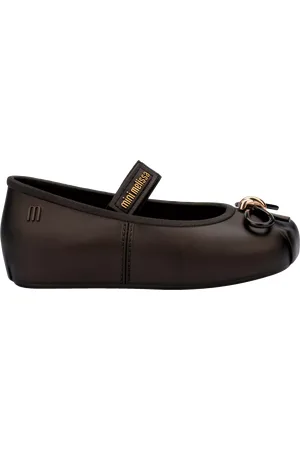 Melissa Baby Bow Metallic Strap Ballet Flats