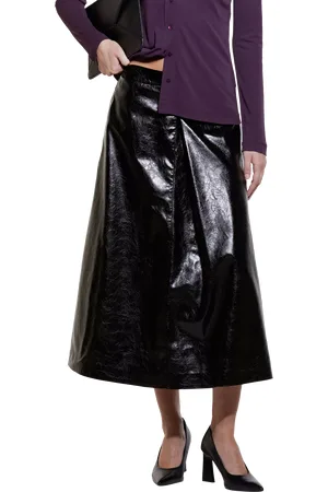 Sisley Patent Faux Leather Skirt
