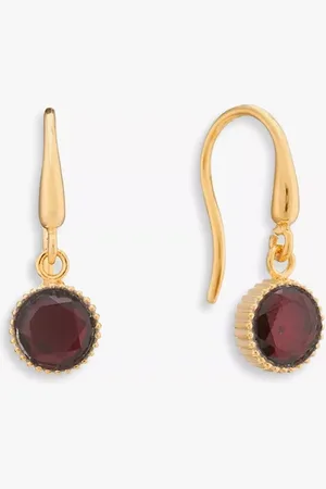 Auree Barcelona Birthstone Gold Vermeil Drop Earrings