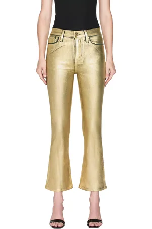 Frame Le Crop Mini Bootcut Metallic Jeans