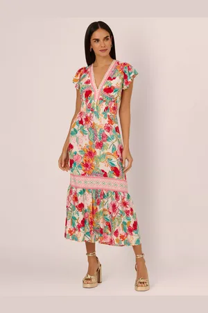 Adrianna Papell Adrianna by Floral Print Midi Dress
