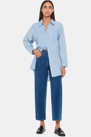 Whistles Petite Stretch Barrel Leg Jeans
