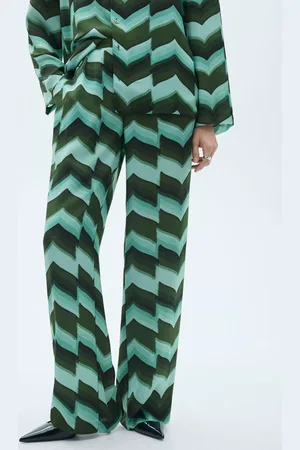 MANGO Zigzag Straight Leg Trousers