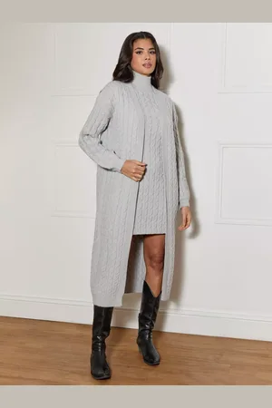 Chi Chi London Textured Knit Longline Cardigan