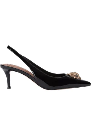 Kurt Geiger Belgravia Eagle Leather Slingback Court Shoes