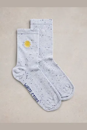 White Stuff Embroidered Sun Ankle Socks