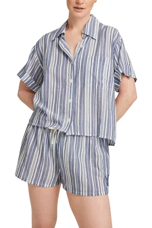 Nudea GOTS Organic Cotton Stripe Short Sleeve Pyjama Shirt