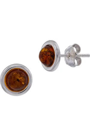 Be-Jewelled Baltic Amber Stud Earrings