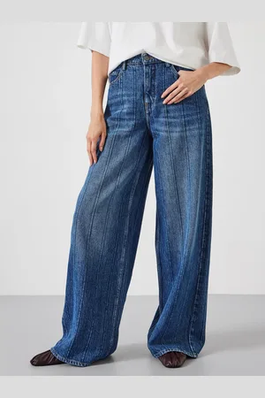 Hush Puppies Stripe Wide Leg Jeans