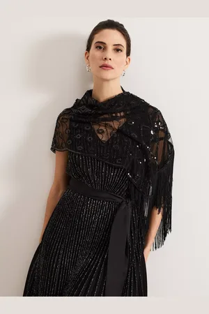 Phase Eight Beaded Tassel Scarf