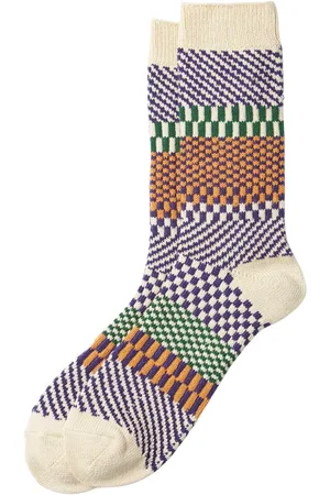 RoToTo Checkerboard Crew Socks