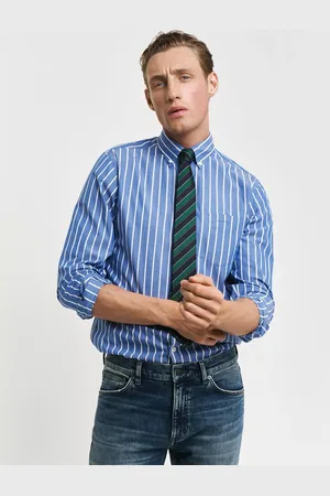 GANT Regular Fit Stripe Poplin Linen Shirt