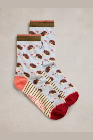 White Stuff Hedgehog Organic Cotton Rich Ankle Socks