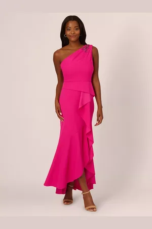 Adrianna Papell Studio Beaded Knit Crepe Maxi Dress