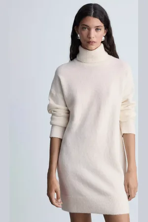 MANGO Taldote Roll Neck Jumper Mini Dress