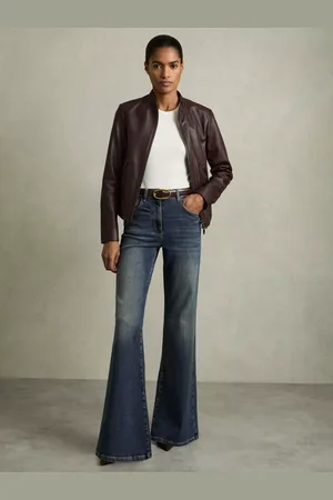 Reiss Bonnie Mid Rise Flared Jeans