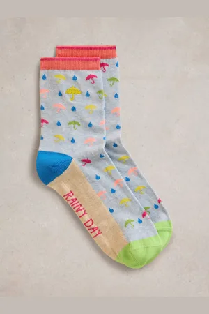 White Stuff Rainy Organic Cotton Socks