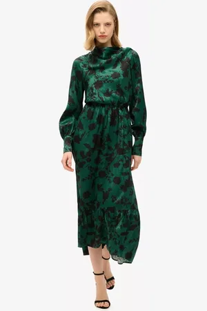 Superdry Maxi Cowl Neck Jacquard Dress