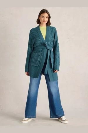 White Stuff Cable Stitch Longline Cardigan