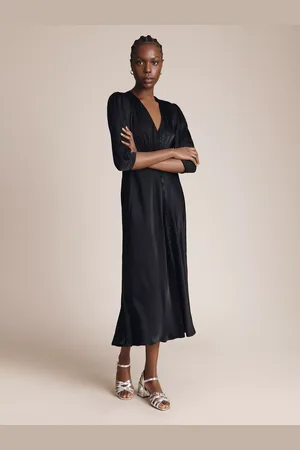 Ghost Madison Satin Midi Dress