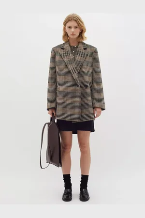 INWEAR Tawnil Check Wool Blend Blazer