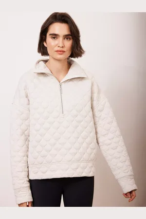 mint&berry Quilted Half Zip Funnel Neck Sweatshirt
