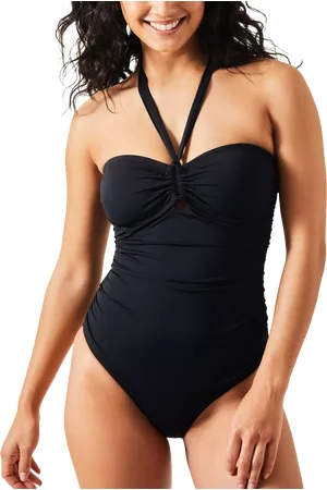 Accessorize Halterneck Bandeau Shaping Swimsuit