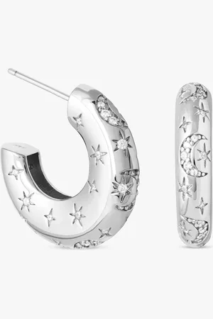 Astrid & Miyu Cosmic Star Dome Hoop Earrings