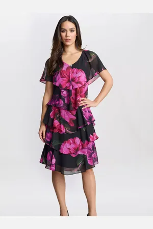 Gina Bacconi Skyla Floral Tiered Dress