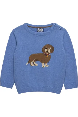 FrenchTrotters Baby Dachshund Dog Wool and Cashmere Blend Jumper