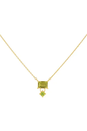 Dinny Hall Peridot and Quartz Pendant Necklace